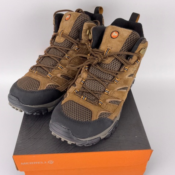 Merrell Other - Merrell Moab 2 Mid WP Earth Brown Waterproof Hiking Boots J06051 Mens 9.5 M